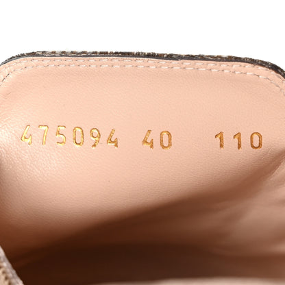 Gucci Monogram Jumbo GG Malaga Kid Womens Princetown Slippers 40 Camel Ebony New Acero Beige 8 of 8