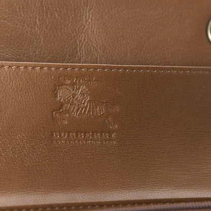 Burberry Grainy Calfskin Nova Check Tri-Fold Wallet Tan 8 of 10
