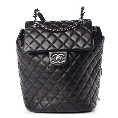 Chanel Calfskin Quilted Small Urban Spirit Backpack Black 1 of 10