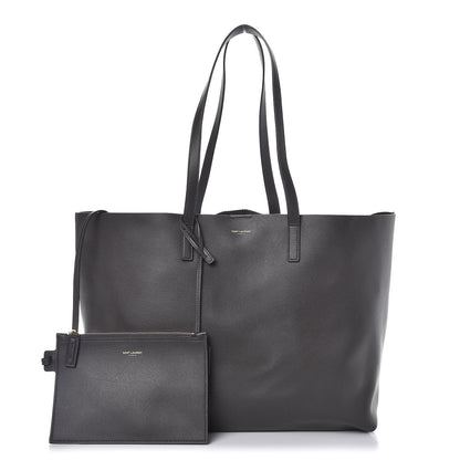 Saint Laurent Calfskin Large Shopping Tote Storm 3 of 8