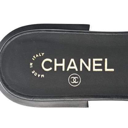 Chanel Shiny Calfskin CC Mules 39 Black 7 of 9