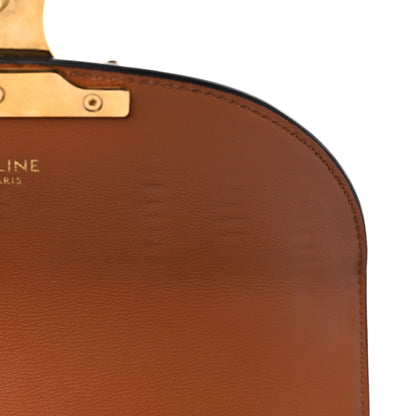 Celine Raffia Calfskin Triomphe Besace Natural Tan 10 of 12