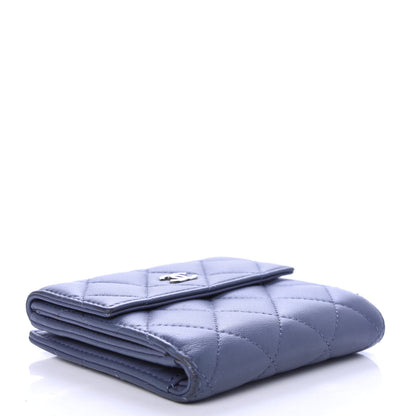 Chanel Lambskin Quilted Compact French Flap Wallet Lavender 4 of 10
