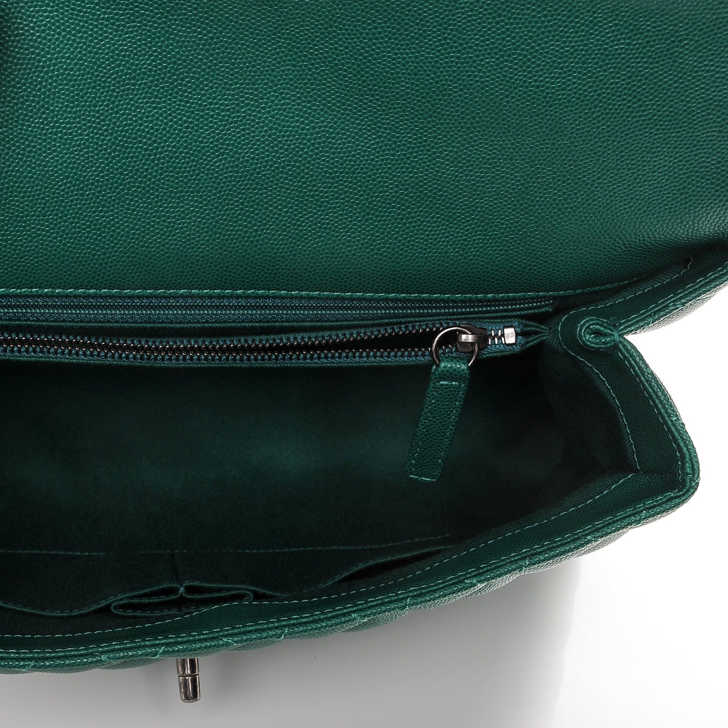Chanel Caviar Quilted Medium Coco Handle Flap Green 5 of 7