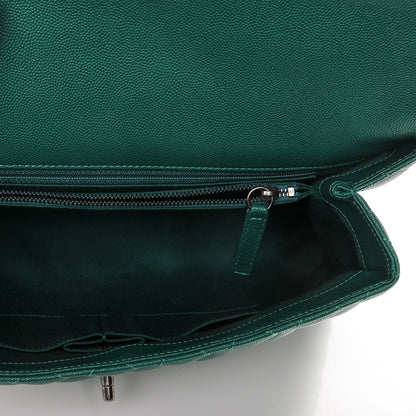 Chanel Caviar Quilted Medium Coco Handle Flap Green 5 of 7