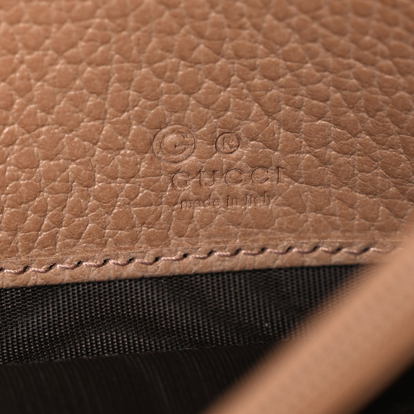 Dollar Calfskin Interlocking G Continental Wallet Camelia