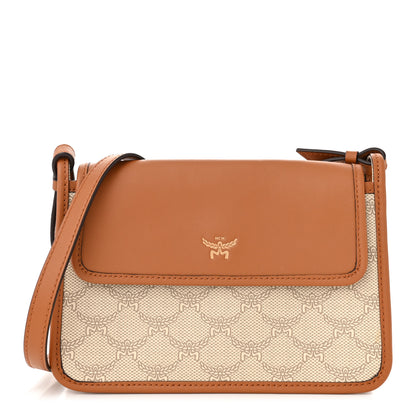 MCM Lauretos Nappa Small Himmel Crossbody Oatmeal 1 of 10