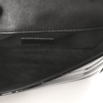 Gucci Patent Lambskin Enamel Matelasse Monochrome Super Mini GG Marmont Shoulder Bag Black 5 of 10