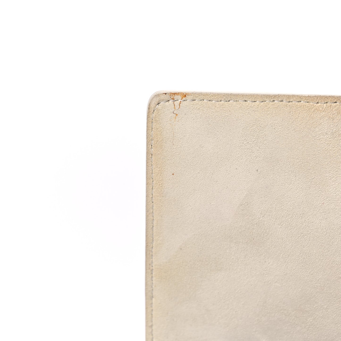 Lambskin Studded Diorama Wallet on Chain Pouch Off White