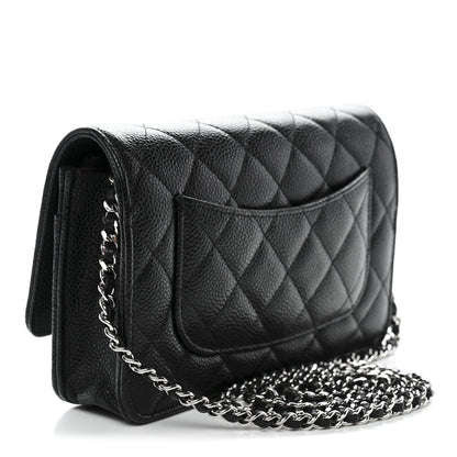 Chanel Caviar Quilted Wallet on Chain WOC Black 3 of 12