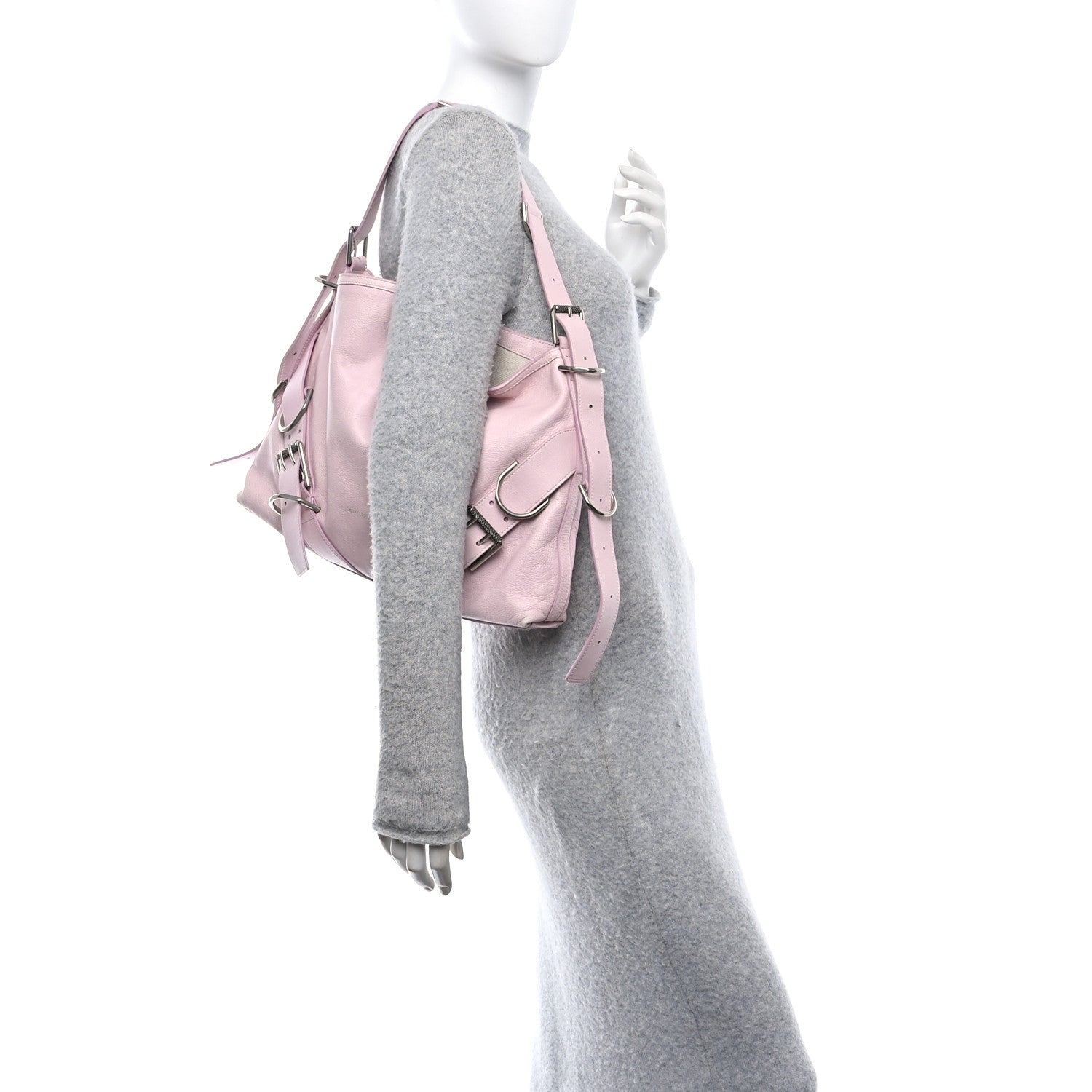 Givenchy Tumbled Calfskin Medium Voyou Bag Old Pink 2 of 10