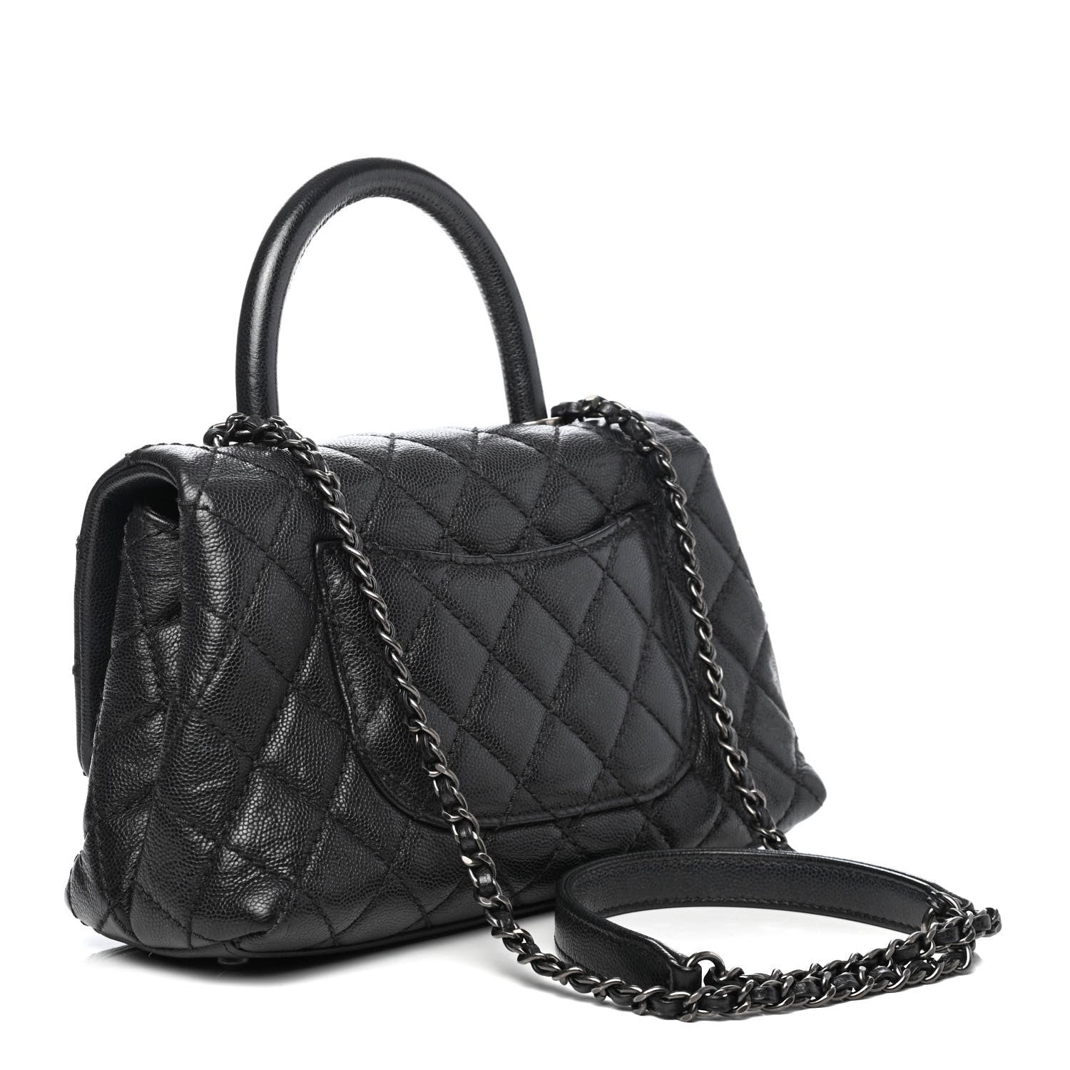 Chanel Caviar Quilted Mini Coco Handle Flap Black 2 of 4
