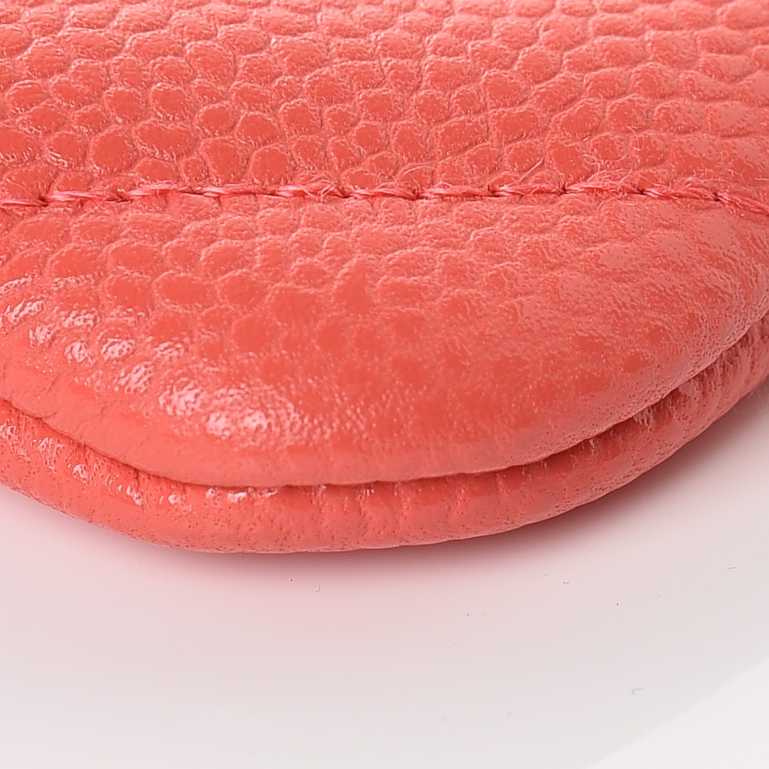 Chanel Caviar Chevron Quilted Small Cosmetic Case Coral 6 of 9