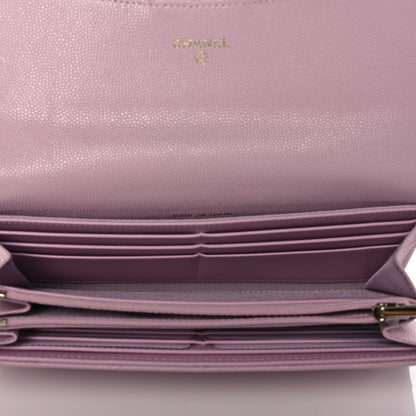 Chanel Caviar Quilted Large Gusset Flap Wallet Light Pink 5 of 10