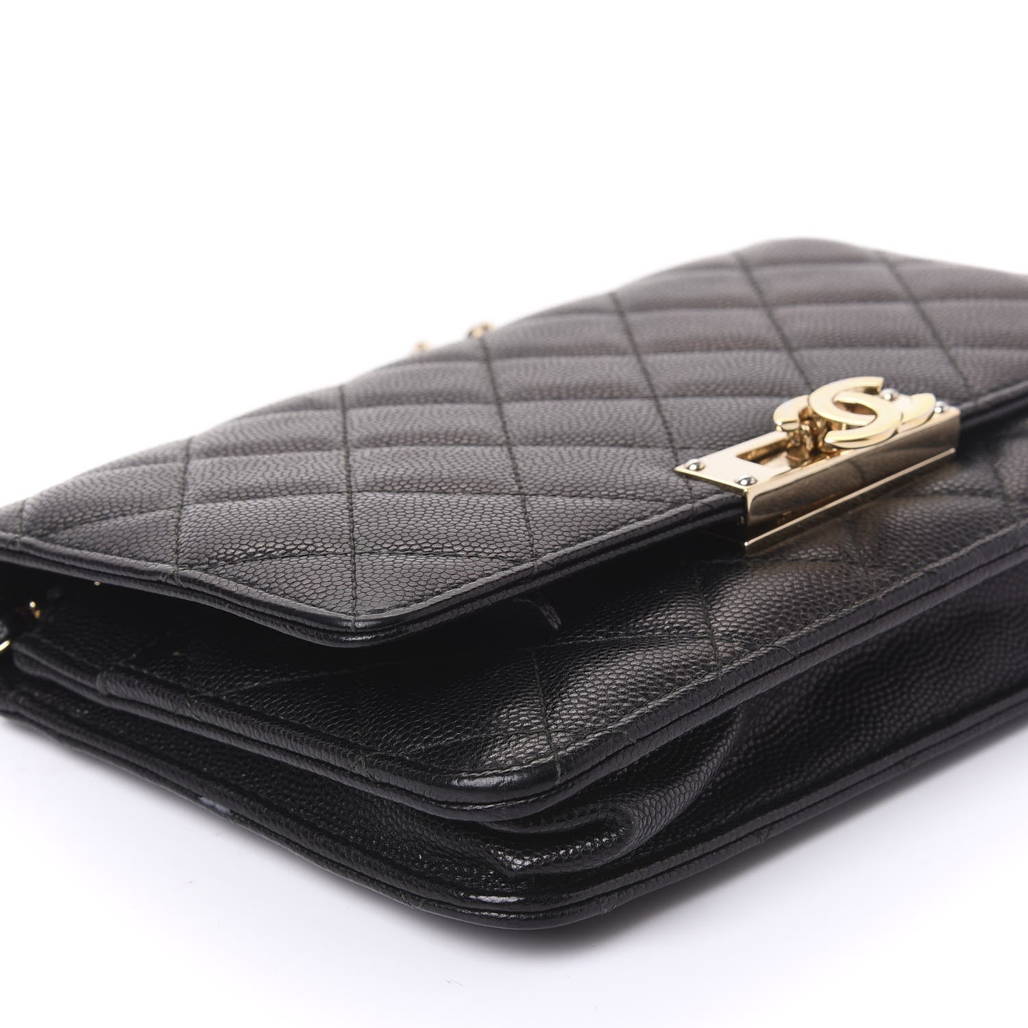 Chanel Caviar Quilted Golden Class Wallet On Chain WOC Black 5 of 10