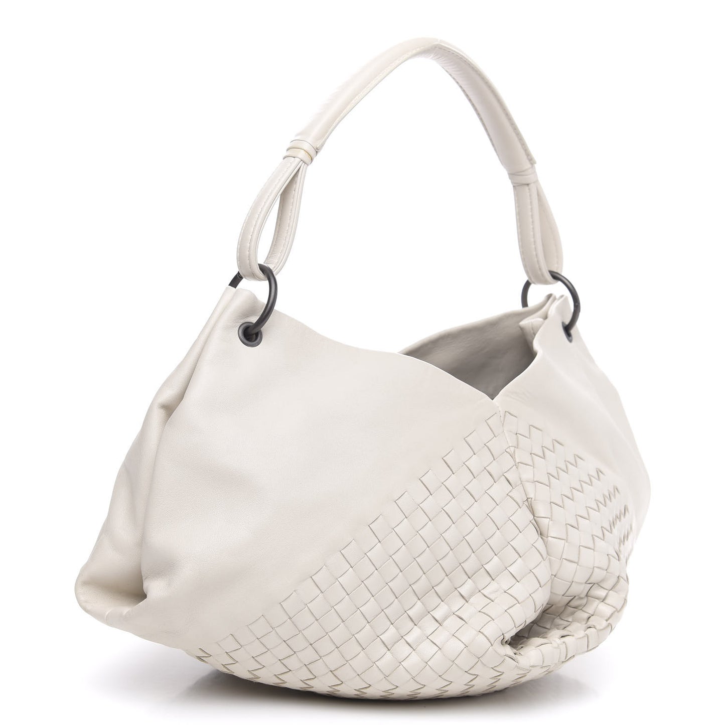 Nappa Intrecciato Aquilone Fortune Cookie Hobo White