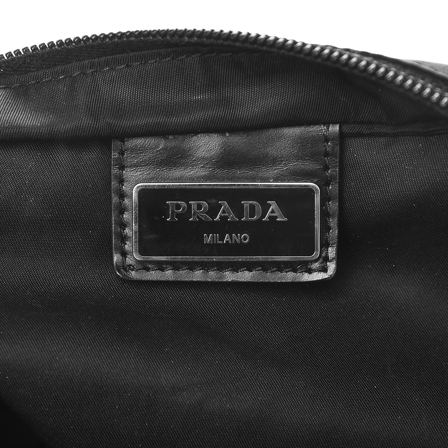 Nylon Flat Messenger Bag Black