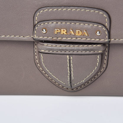 Prada City Calf Continental Flap Wallet Argilla 13 of 18