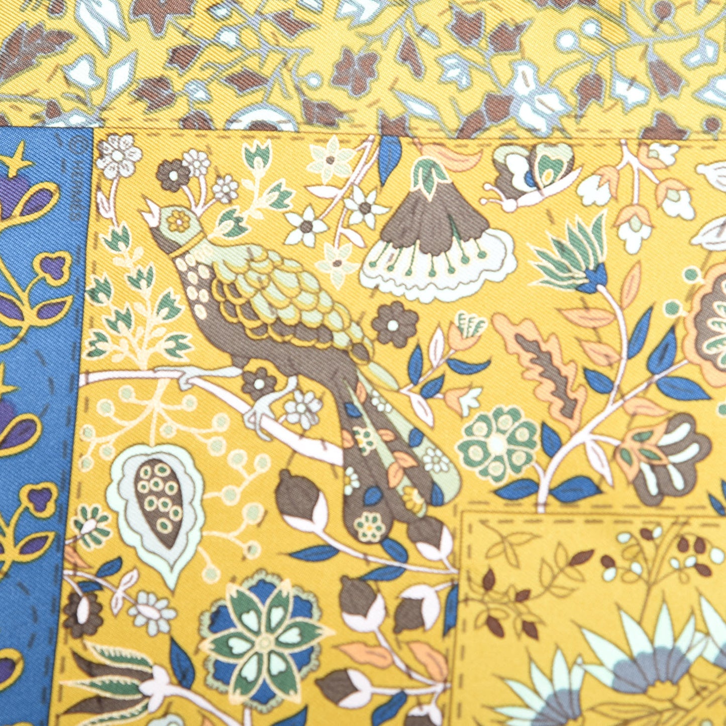 Silk Pique Fleuri De Provence Pocket Square Scarf