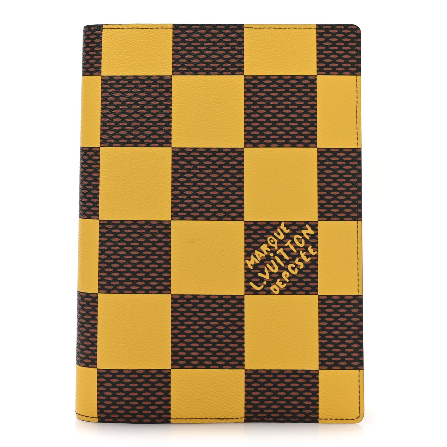 Damier Pop Auguste Notebook Cover Yellow