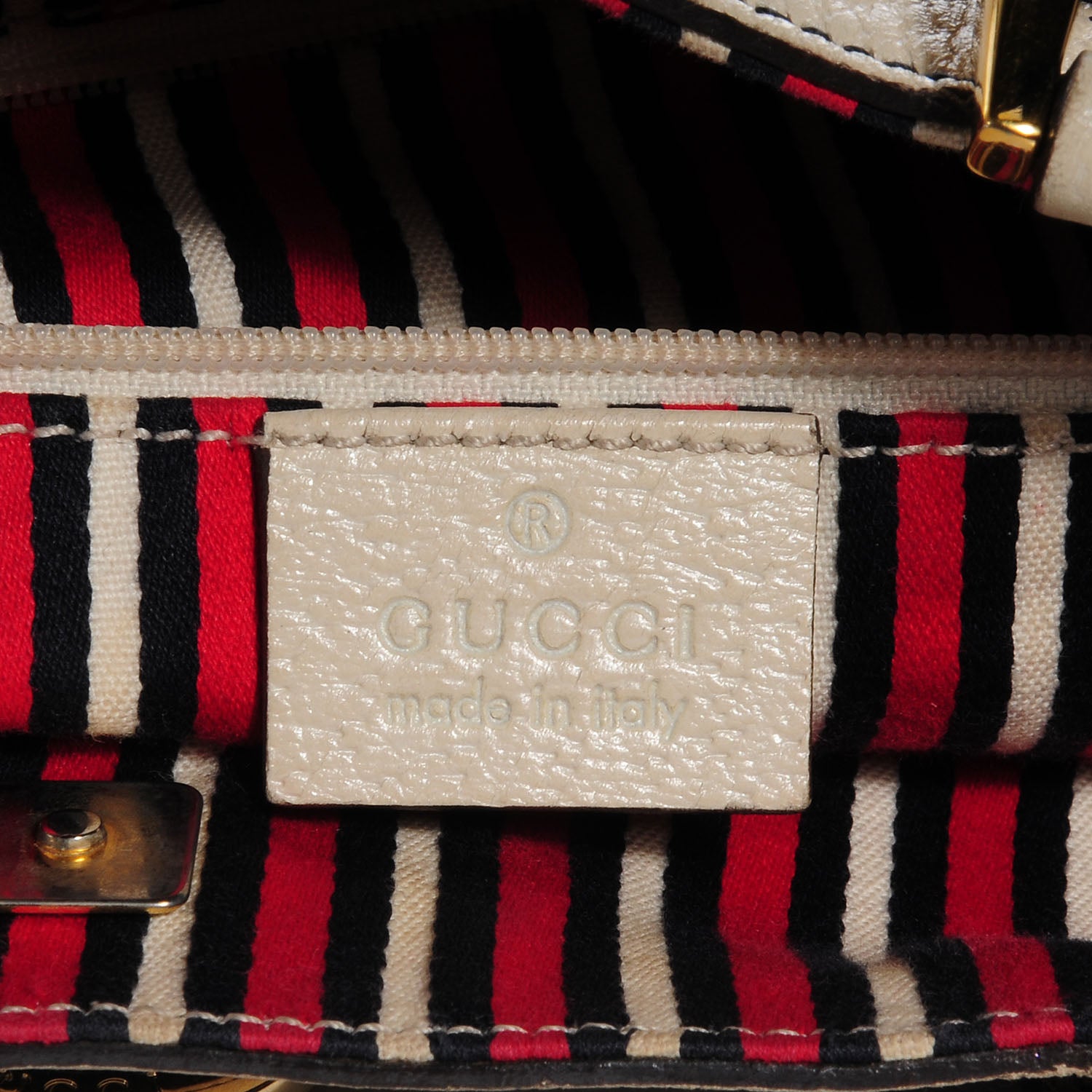 Gucci Canvas Print Large Abbey Tote Navy Off White 6 of 7