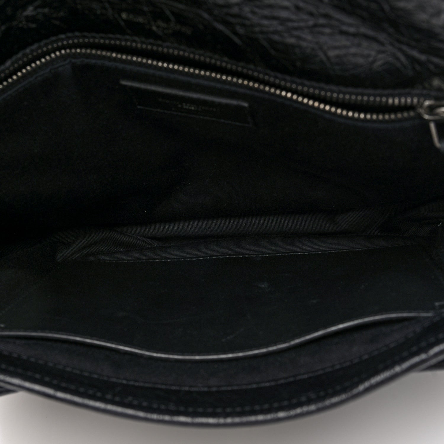 Saint Laurent Crinkled Calfskin Matelasse Monogram Medium Niki Chain Satchel Black 5 of 9