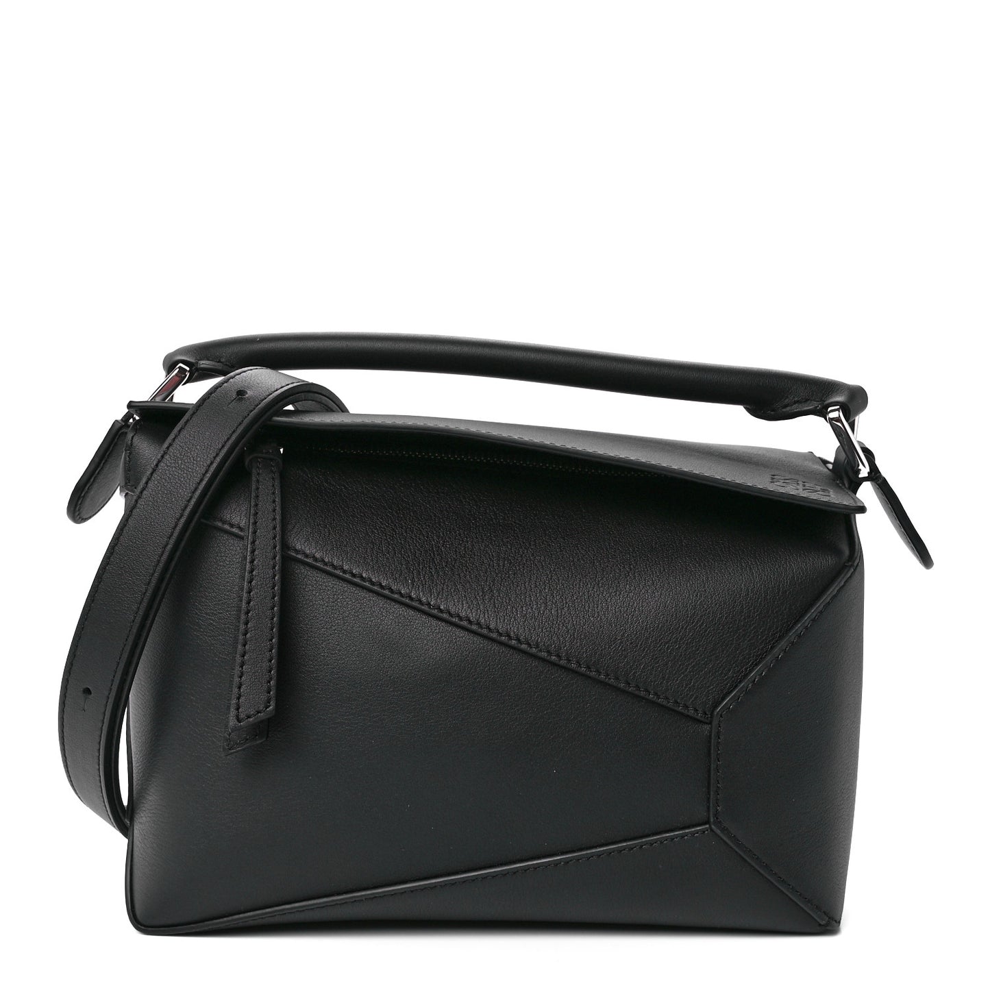 Calfskin Small Puzzle Bag Black