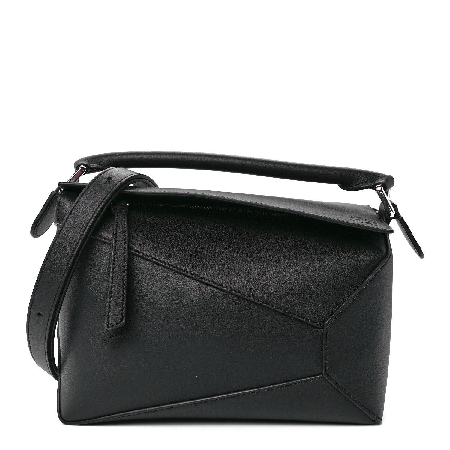 Loewe Calfskin Small Puzzle Bag Black 1 of 12