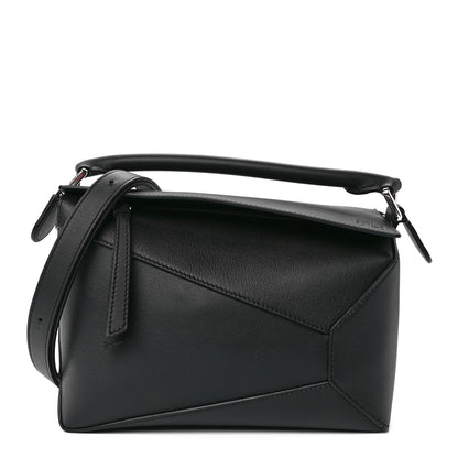 Loewe Calfskin Small Puzzle Bag Black 1 of 12