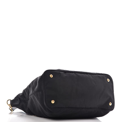 Prada Tessuto Nylon Soft Calf Tote Black 4 of 12