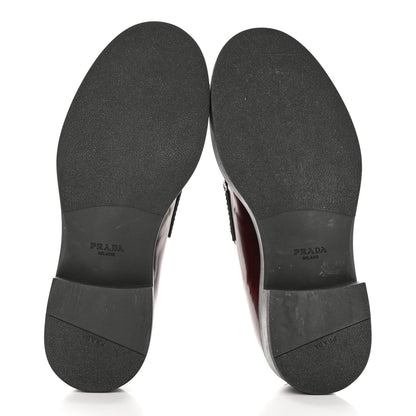 Prada Spazzolato Metal Triangle Logo Mens 35mm Loafers 5 Porpora Fume 5 of 13