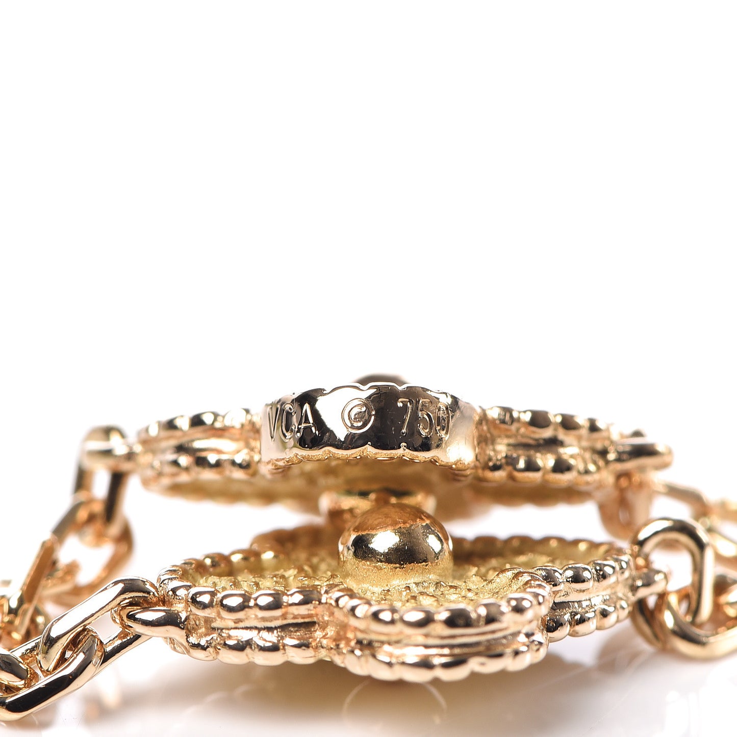 18K Yellow Gold 5 Motifs Vintage Alhambra Bracelet