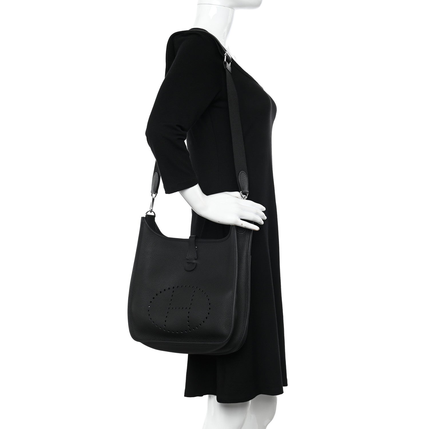 Hermes Taurillon Clemence Evelyne III PM Black 2 of 11