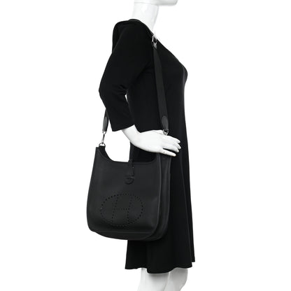 Hermes Taurillon Clemence Evelyne III PM Black 2 of 11
