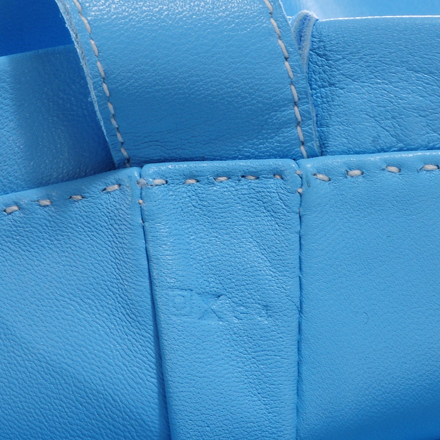 Hermes Lambskin Clou De Selle Pouch Blue Jean 7 of 7