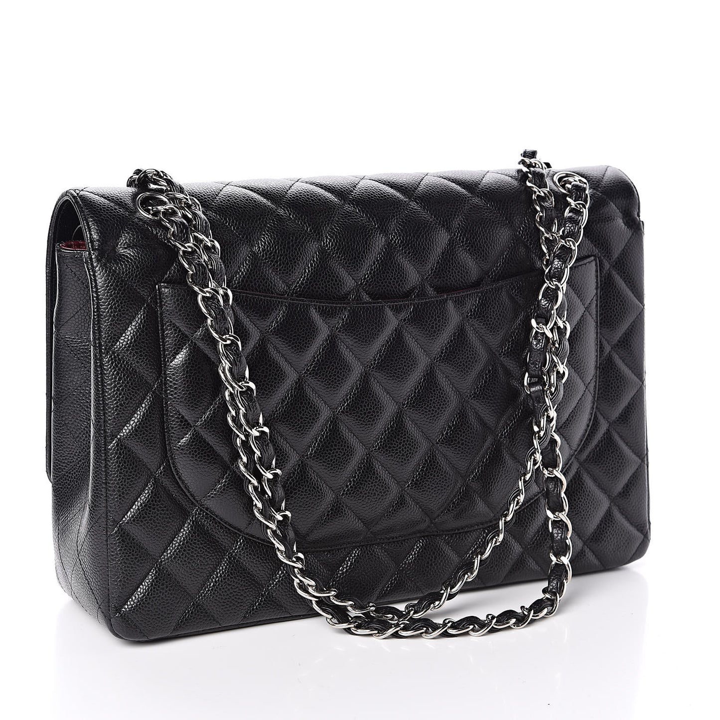 Caviar Quilted Maxi Double Flap Black