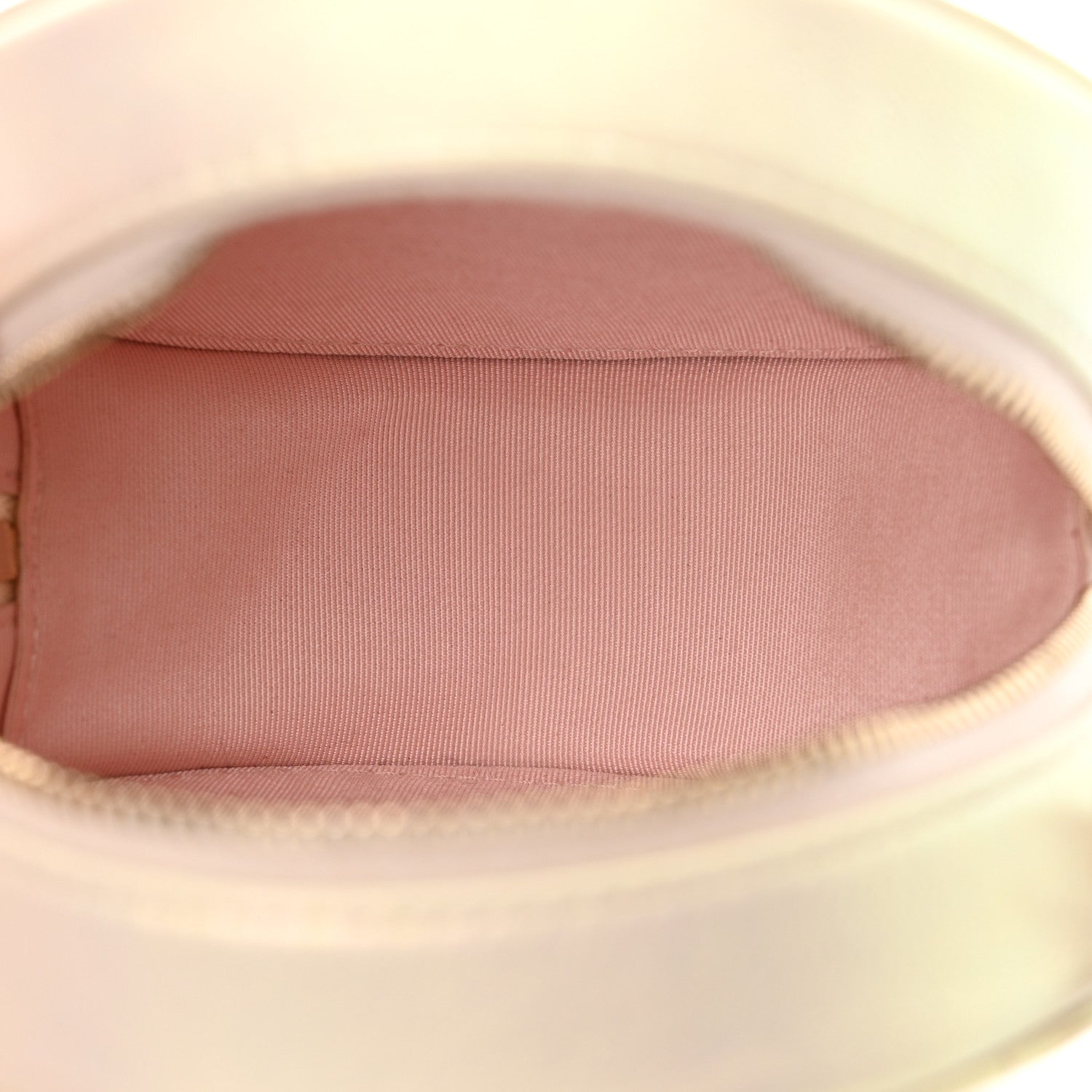 Chanel Iridescent Lambskin Quilted Round Clutch With Chain Ivory 5 of 11