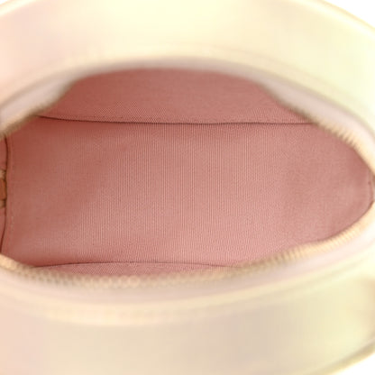 Chanel Iridescent Lambskin Quilted Round Clutch With Chain Ivory 5 of 11