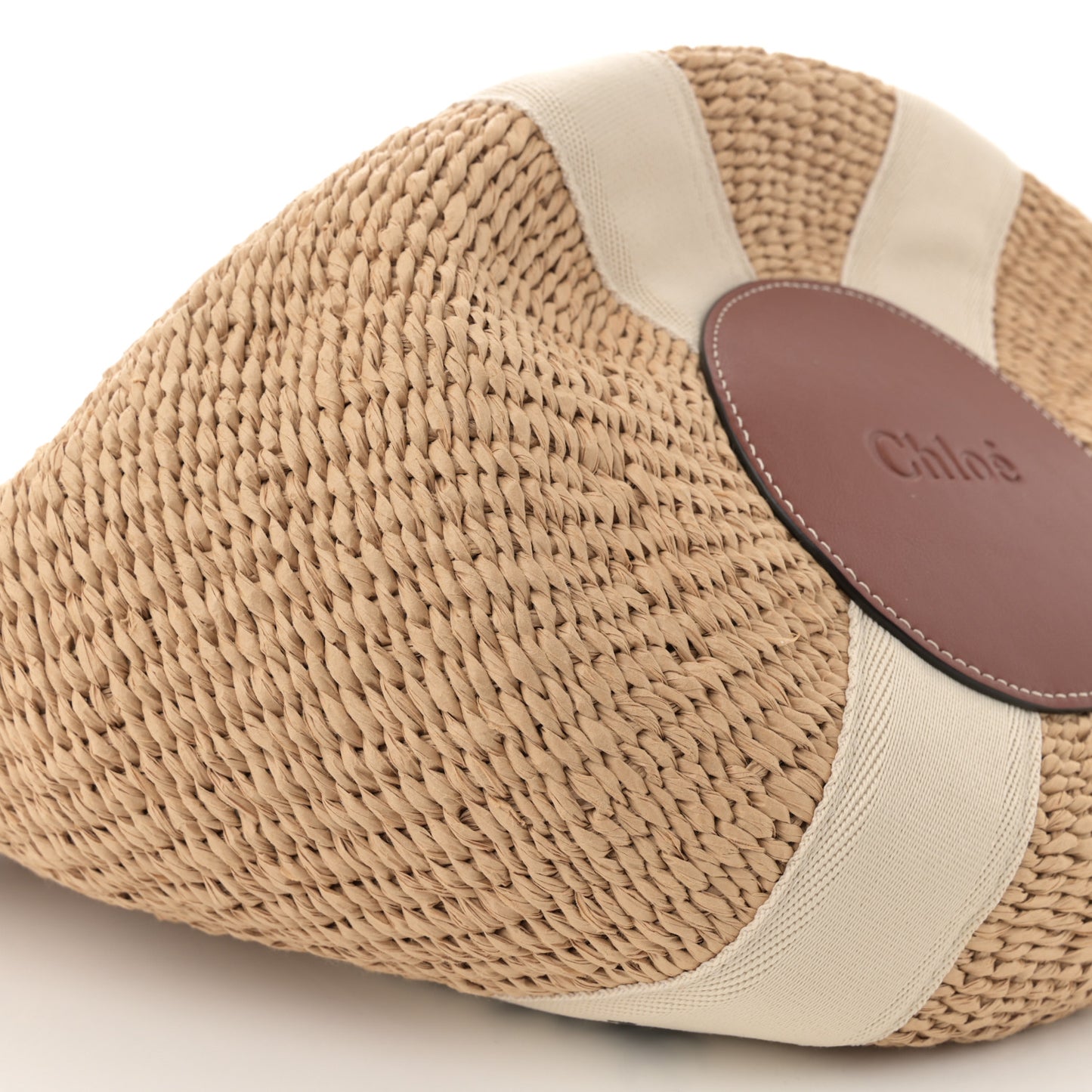 Raffia Large Woody Tote White