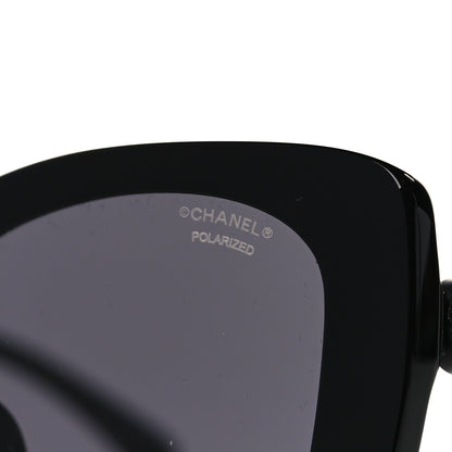 Chanel Acetate Strass Polarized Square Sunglasses 5422-B-A Black 7 of 8