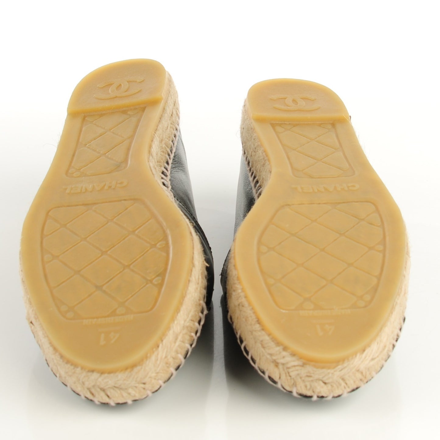 Lambskin CC Espadrilles 41 Black
