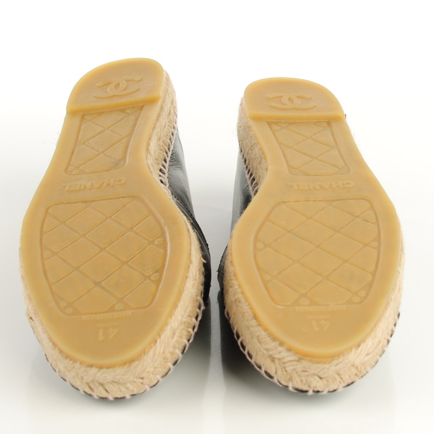 Chanel Lambskin CC Espadrilles 41 Black 6 of 10