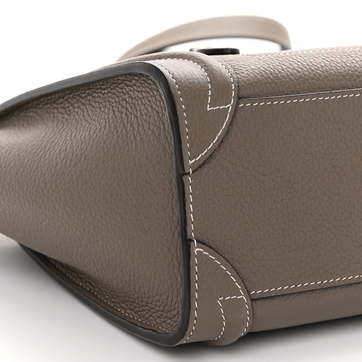 Celine Drummed Calfskin Nano Luggage Souris 8 of 10