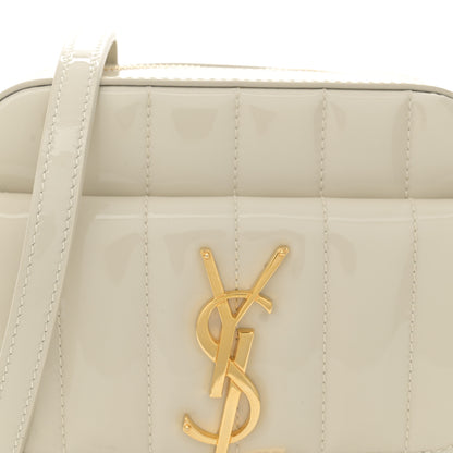 Saint Laurent Patent Matelasse Monogram Toy Vicky Camera Bag Off White 8 of 12