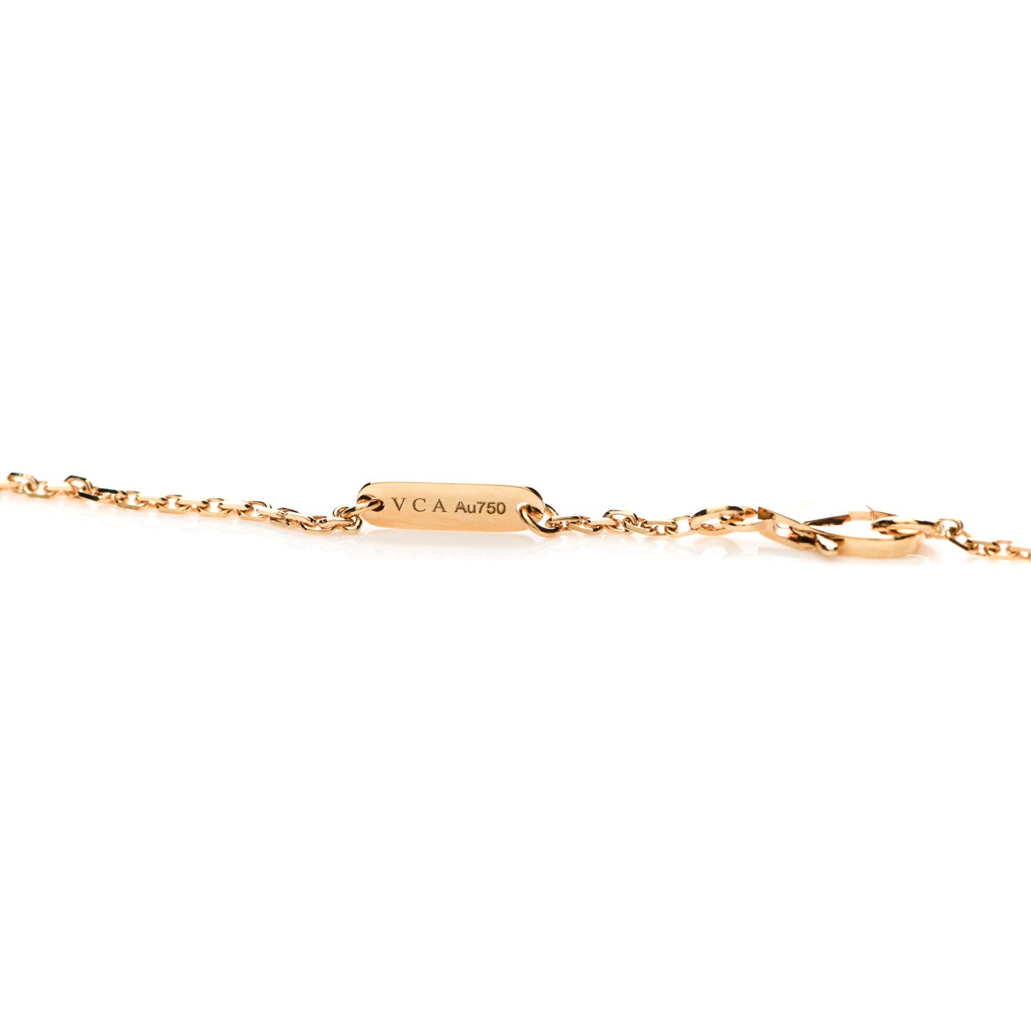 Van Cleef & Arpels 18K Yellow Gold Mother of Pearl Lucky Alhambra Butterfly Pendant Necklace 4 of 6