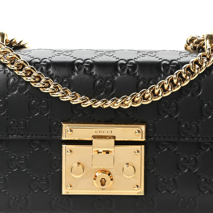Gucci Guccissima Small Padlock Shoulder Bag Black 8 of 10