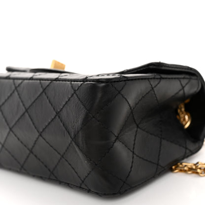 Chanel Aged Calfskin Quilted 2.55 Reissue Mini Flap Black 9 of 9