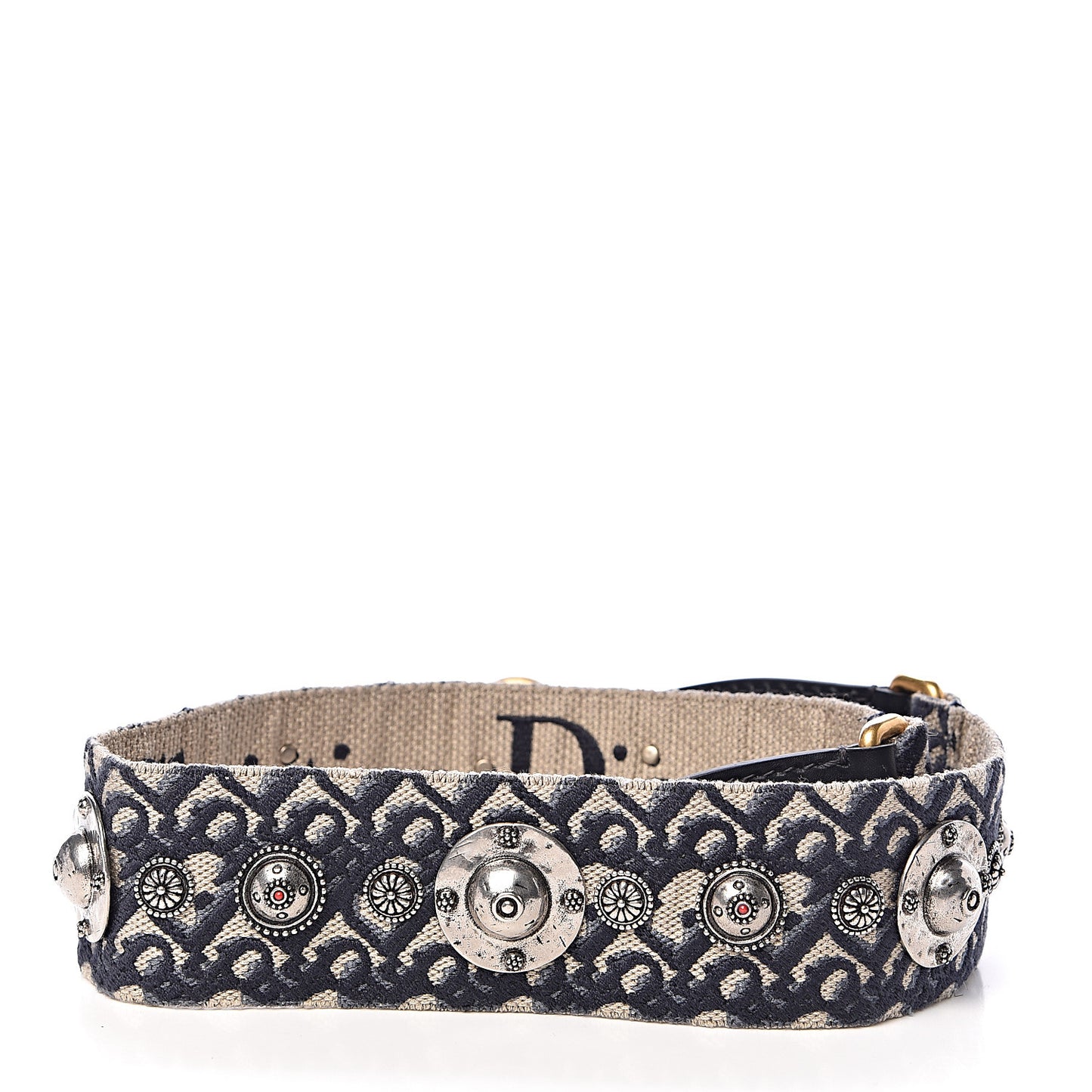 Oblique Studded Shoulder Strap Blue