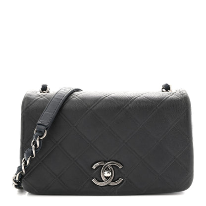 Chanel Calfskin Diamond Embossed New Chic Flap Blue 1 of 11