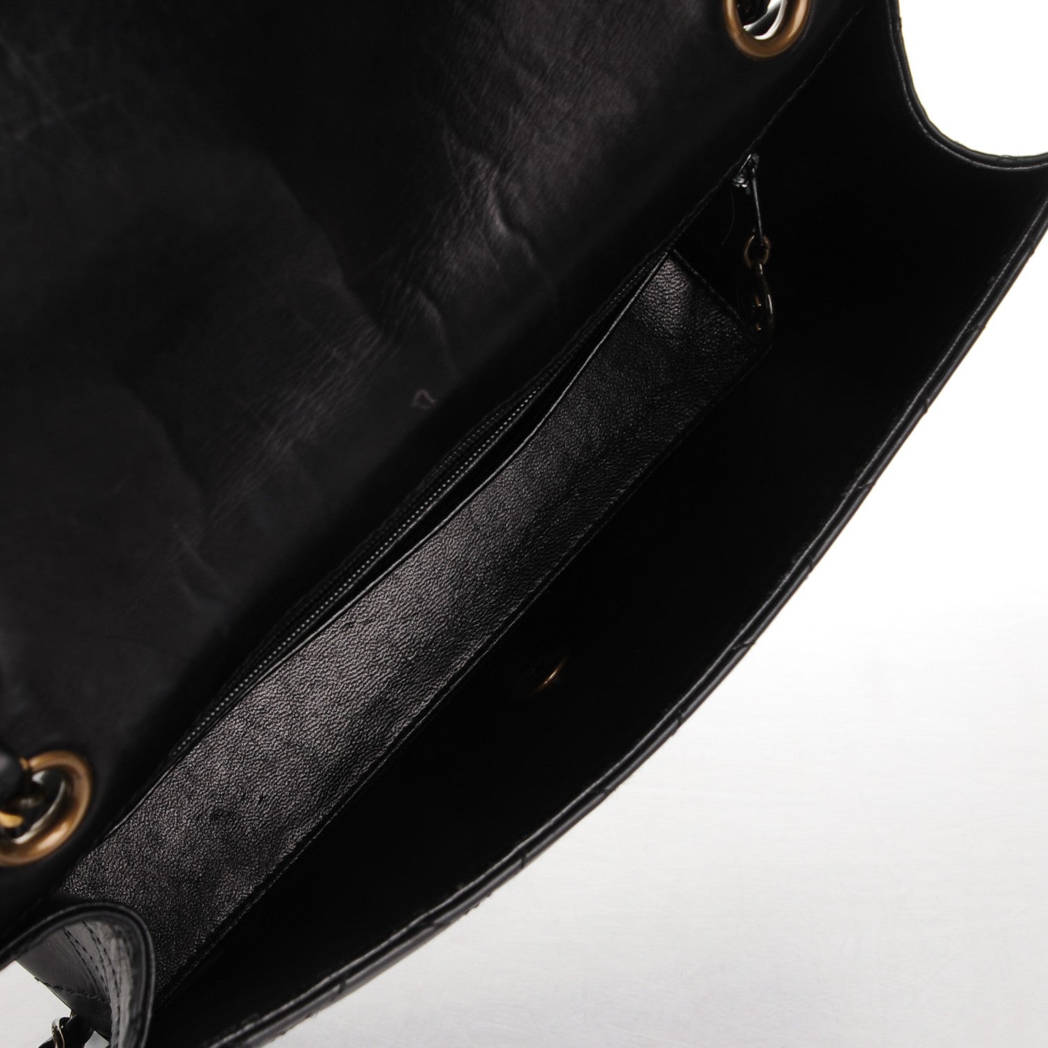 Chanel Calfskin Stitched Medium Single Flap Black 5 of 8